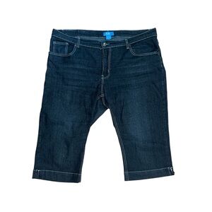 Dark Blue Denim Capris